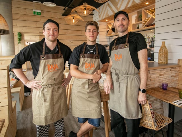 New Baja Mexican restaurant has opened at Portsmouth City CentrePictured: Staff of Baja, MAtthew Wortley, Martin Sanz and Nick Bell at Baja, Stanhope Road, Portsmouth on Wednesday 13th September 2023Picture: Habibur Rahman
