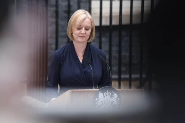 New Prime Minister Liz Truss outside 10 Downing Street, London, after meeting Queen Elizabeth II and accepting her invitation to become Prime Minister and form a new government. Photo: James Manning/PA Wire