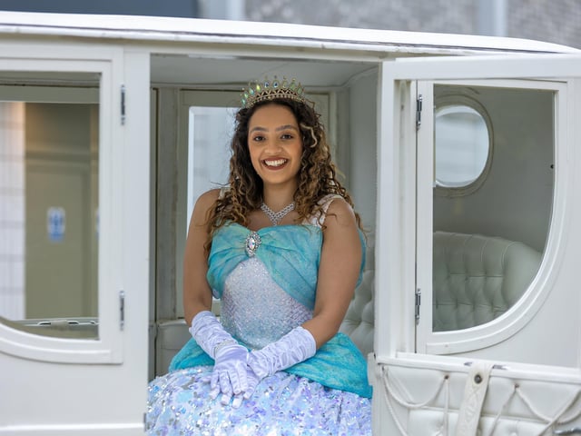 Cinderella was on hand to promote the upcoming Christmas panto of 'Cinderella' being held at Fareham Live this December.Pictured - Cinderella was on hand with her horses and coach.Photos by Alex Shute