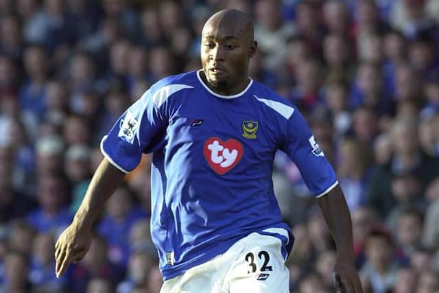 Lomana Lualua scored 19 goals for Pompey - two of which game against Southampton in April 2005. Picture: Steve Reid