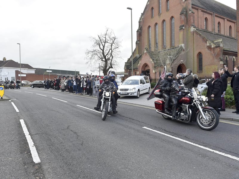 The funeral of Levi Kent took place on Thursday, December 21, 2023 at St John's Church in Forton Road, Gosport.
Picture: Sarah Standing