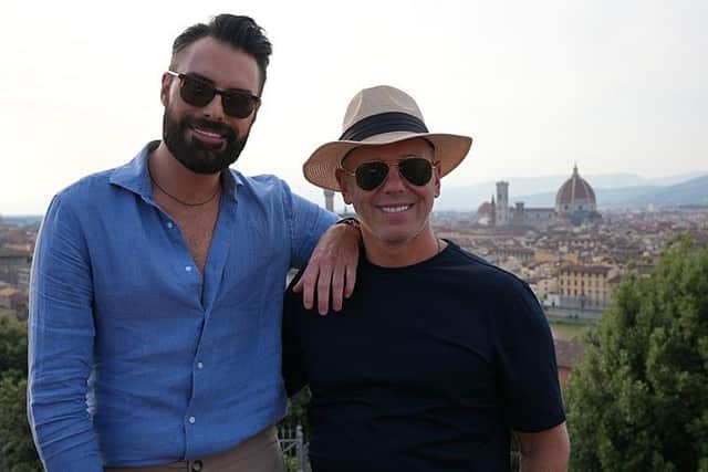 Rylan Clark and Rob Rinder were in Florence this week, part of the pair's new BBC2 series Rob and Rylan's Grand Tour (PIcture: BBC/Rex TV/Zinc Media/Lana Salah)