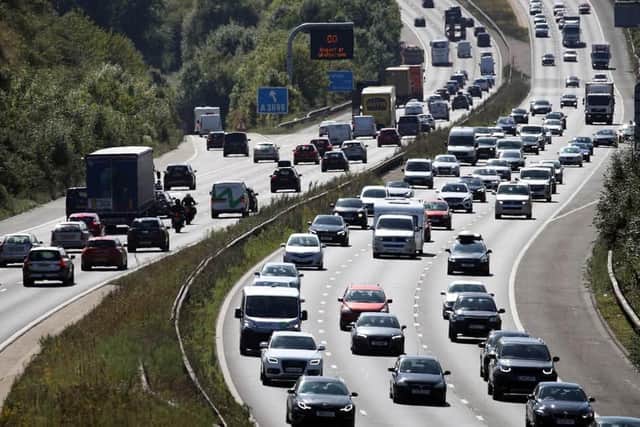 Disruption continues on the M3 this evening. Picture: Andrew Matthews/PA Wire