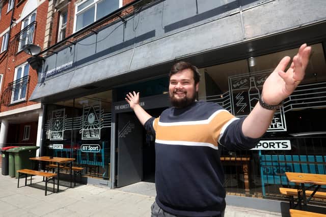 The Honest Politician pub in Southsea. Pictured is Jake Whitehead, 25, in the pub.
Picture: Sam Stephenson