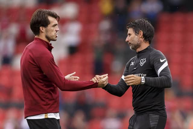 John Marquis shakes hands Danny Cowley (Photo by Daniel Chesterton/phcimages.com)