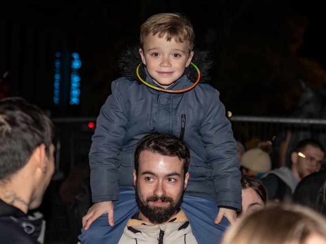 Hundreds of residents descended on Commercial Road to watch local dance troops and celebrities come together to turn on the Christmas lights.
Pictured - Youngsters enjoying the entertainment
Photos by Alex Shute