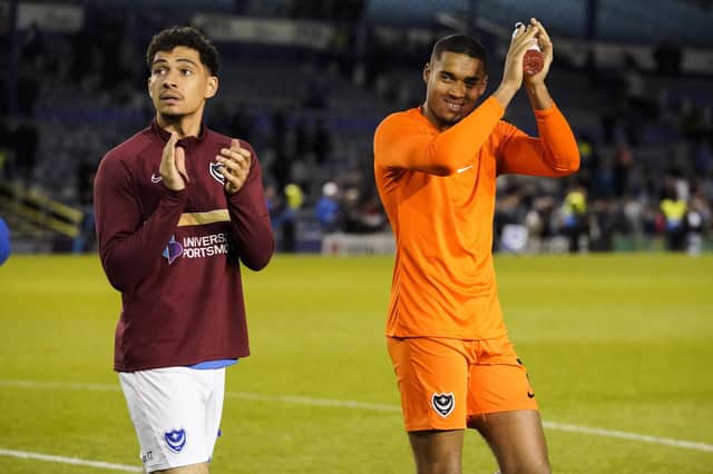 Gavin Bazunu and Tyler Walker are on duty for the final time at Sheffield Wednesday this afternoon, with their loan deals expiring. Picture: Jason Brown/ProSportsImages