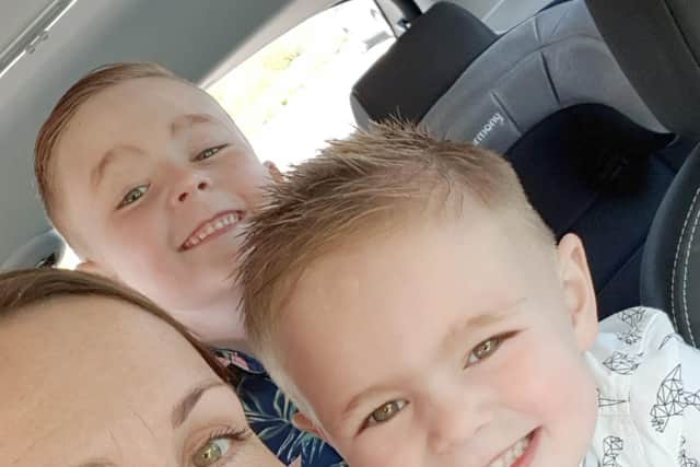 Nicola with sons Joseph and five-year-old Jack
