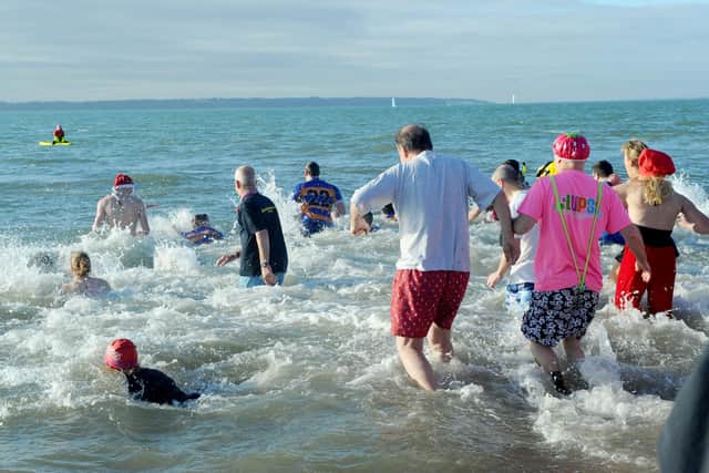 The Gafirs New Year's Day swim took place on Tuesday, January 1, 2019
Picture: Sarah Standing (010119-1)