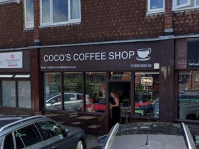 Coco's Coffee Shop at 110 Miller Drive, Fareham was rated five on June 3.