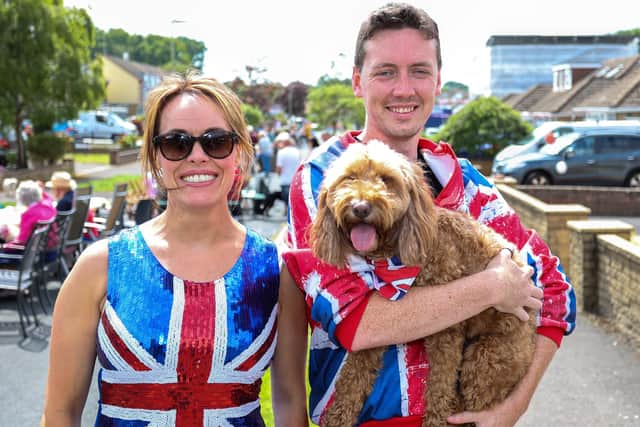 Zoe Marriot and Ky Harding, with dog Callie in Fairmead Walk, Cowplain Picture: Alex Shute