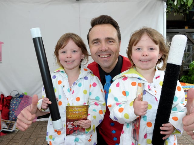 ​​Port Solent will be conjuring up some amazing magic for young visitors and their families at its popular, free Kids Club.
Silly Scott will get everybody laughing at his crazy comedy magic show on Tuesday February 14 at 11am, 12.30pm and 2pm, and there’s the chance for everyone to get crafty at The Creation Station from 11am to 4pm. Then on Thursday there’s a disco party – dress up and take part in fun and games on the dance floor at 11am, 1pm and 3pm. Go to portsolent.com.

Silly Scott entertains at the Port Solent half term kids club with twins L-R Sian and Bethan Jones 4