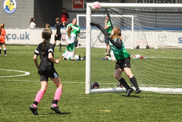 Girls' football action from the Havant & Waterlooville Summer Tournament. Picture: Keith Woodland (030621-54)