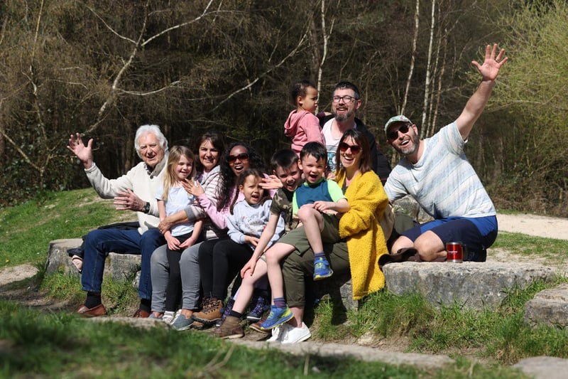 Pictured are the Brookes and Gormley families.
Picture: Sam Stephenson.