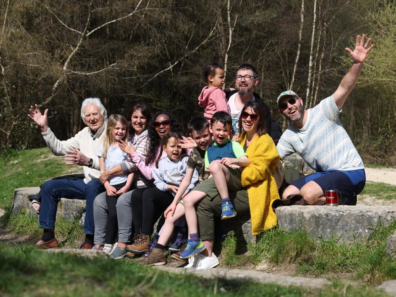 Pictured are the Brookes and Gormley families.
Picture: Sam Stephenson.