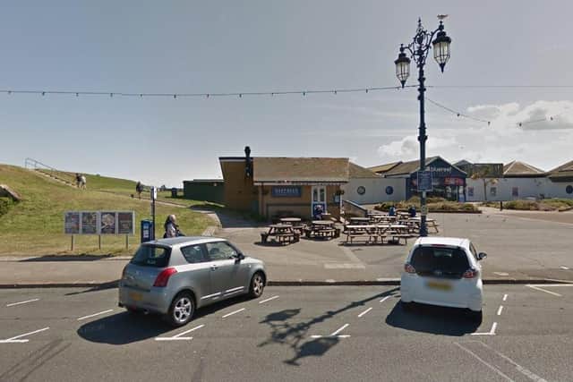 Concrete steps, pictured left, near Deep Blue fish and chip shop in Clarence Esplanade, Southsea. Picture: Google