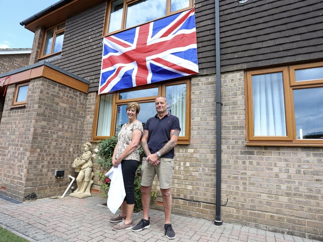 Wendy and Trevor Dawson of Nutwick Road in Havant were getting into the party spirit.