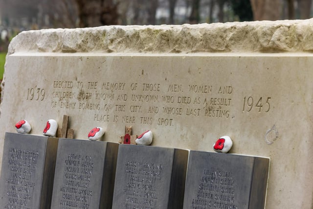 The inscription on the memorial stone at Kingston Cemetery. Picture: Mike Cooter (110324)