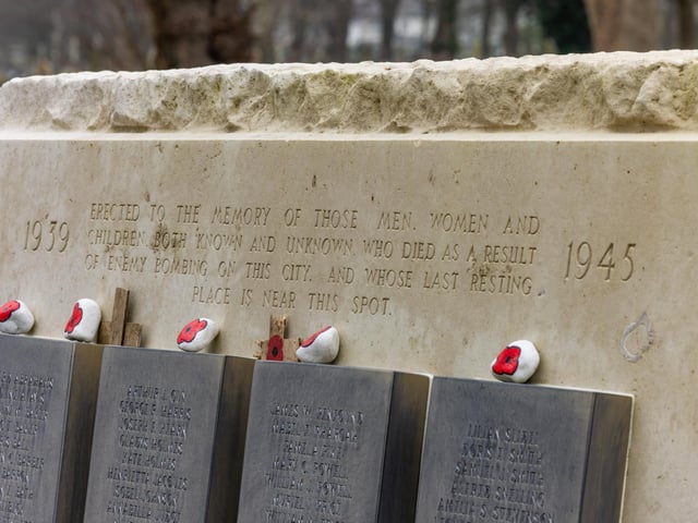 The inscription on the memorial stone at Kingston Cemetery. Picture: Mike Cooter (110324)