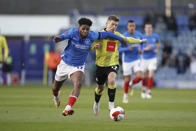 Ellis Harrison is attracting admirers as Pompey seek to offload him in the transfer window. Picture: Jason Brown/ProSportsImages
