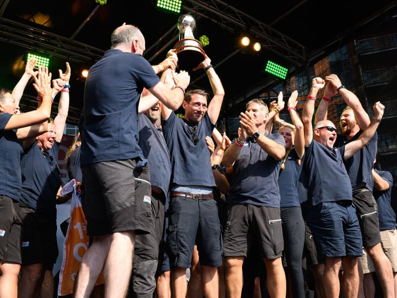 Team Ha Long Bay, Viet Nam! lift the title after finishing first overall.Picture: Keith Woodland (270721-242)