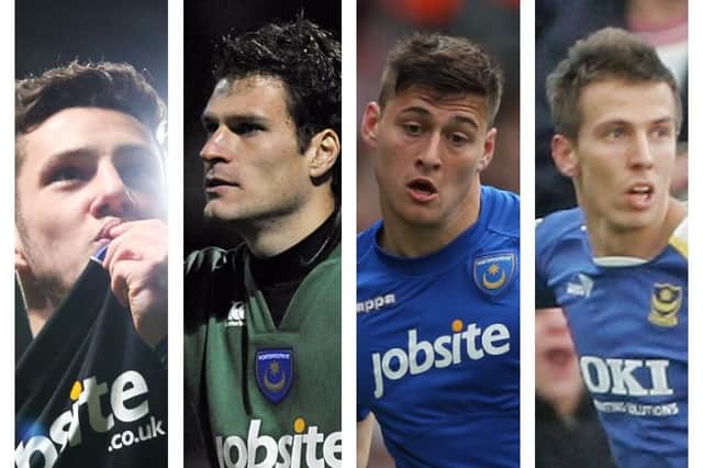 From left: Conor Chaplin, Asmir Begovic, Joel Ward and Gary O'Neil are four men who have all come through the ranks at Pompey's academy since the turn of the century.