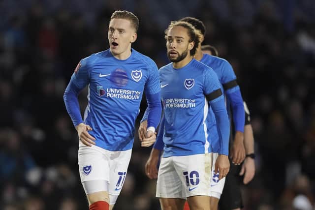 Ronan Curtis was a second-half substitute during the game against Harrogate, while Marcus Harness' influence faded after the system change.