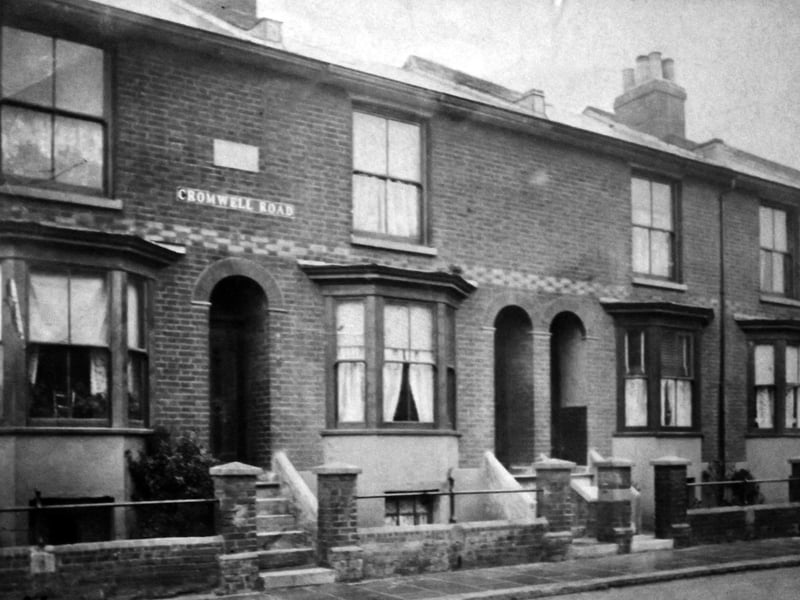 Terraced houses in Cromwell Road , Eastney in the early years of the last century.