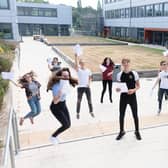 High achieving students at Fareham College celebrated their results today. Picture: Keith Woodland