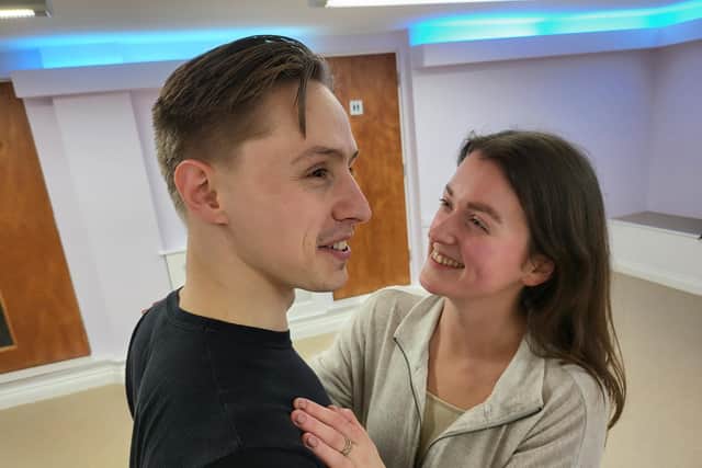 Adam Fox and Sarah Melville, the leads in Benchmark Theatre's Production of Young Frankenstein at new Theatre Royal, Portsmouth, April 2022