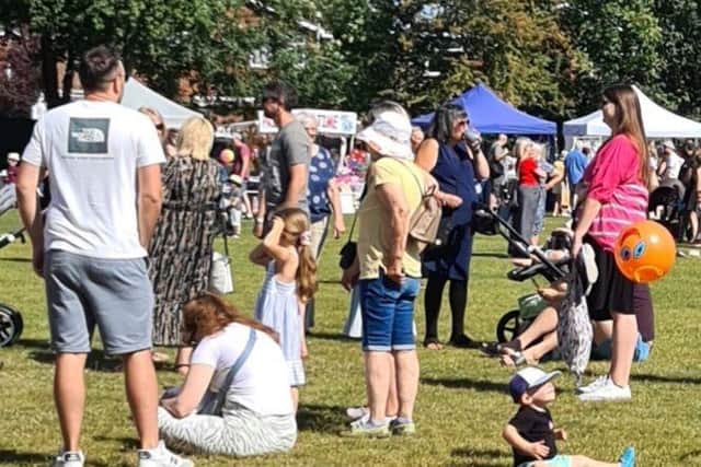 People enjoying the fayre.