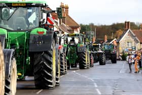 South East Hampshire Young Farmers raising money for the RNLI on their tractor run, in Wickham Square
Picture: Chris Moorhouse (jpns 211023-31)