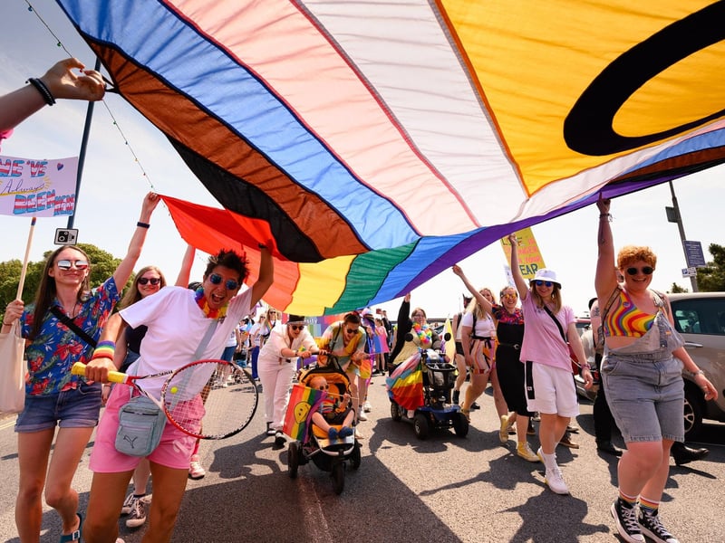 Pictured is: A group attending the Portsmouth Pride event.


Picture: Keith Woodland