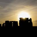 Stonehenge in Wiltshire during winter solstice.