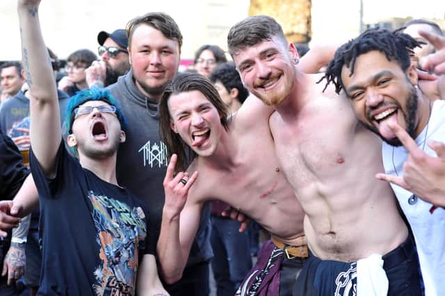 Members of the audience at Takedown Festival at Portsmouth Guildhall on April 8, 2023. Picture by Paul Windsor