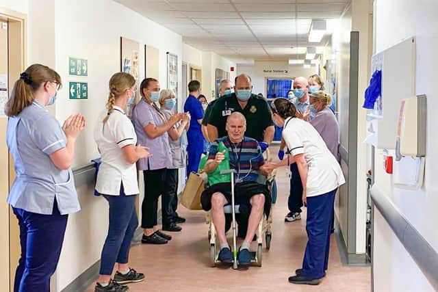 Pictured: Colin Garner leaving St Mary's Hospital, Portsmouth
Picture: Solent NHS