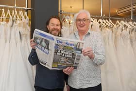 Andrew and Robert Pearce, owners of Creatiques Bridal Boutique in Albert Road, Southsea.

Picture: Sarah Standing (090421-6431)