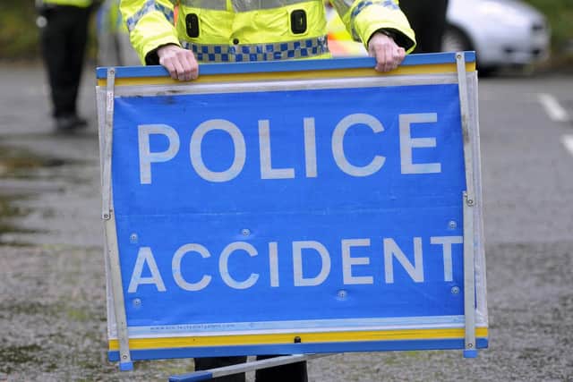 Police attend an accident
