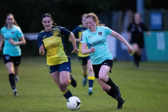 Portsmouth (light blue) v Moneyfields. Picture by Alex Shute