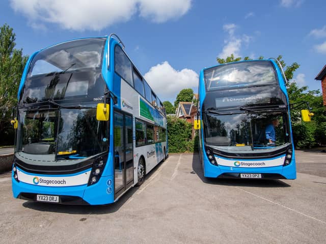 Stagecoach unveils £5.3 investment in brand new low-emission buses on the South Coast at The Brookfield Hotel, Emsworth on Thursday 22nd June 2023 
Picture: Habibur Rahman
