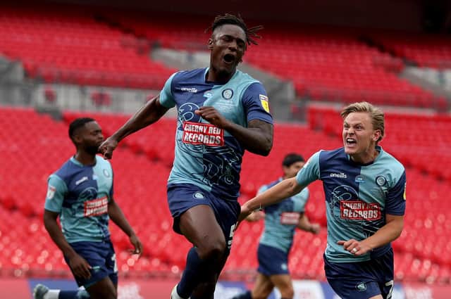 Anthony Stewart celebrates his first-half opener. Picture: Catherine Ivill/Getty Images