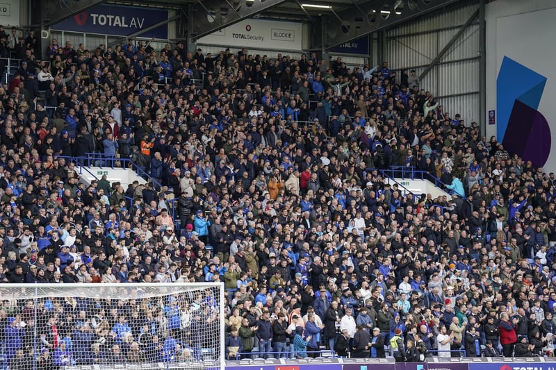 Pompey fans pay their respects on Remembrance Day against Charlton Athletic.