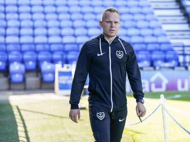 Pompey new boy Anthony Scully has been playing with a knee concern. Picture: Jason Brown.