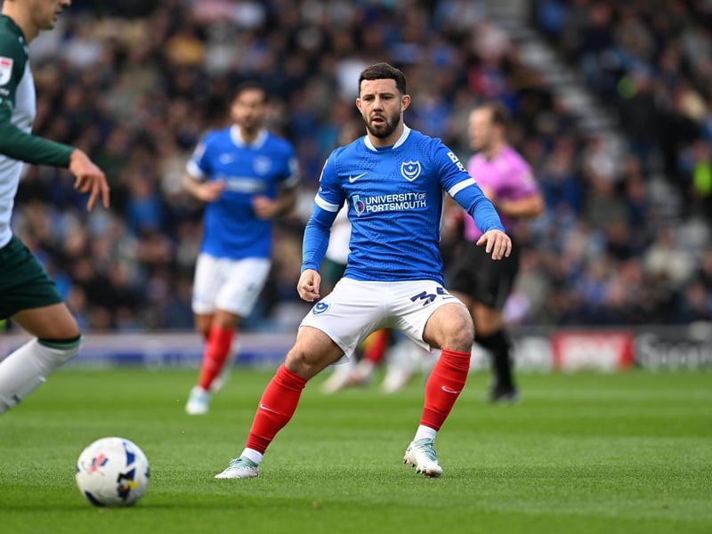 Pompey striker Conor Chaplin in the first half against Middlesbrough.