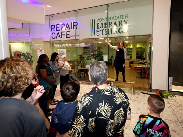 Portsmouth's first 'library of things' will open in the Cascades Shopping Centre this weekend (May 13). Run by the repair cafe, the facility will allow people to borrow tools and appliances rather than owning them.
Pictured is action from the opening event.
Picture: Sam Stephenson.