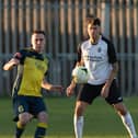 Moneyfields defender Tom Cain went in goal for the final stages of his side's victory at Fareham Town Picture: Keith Woodland (181221-8)