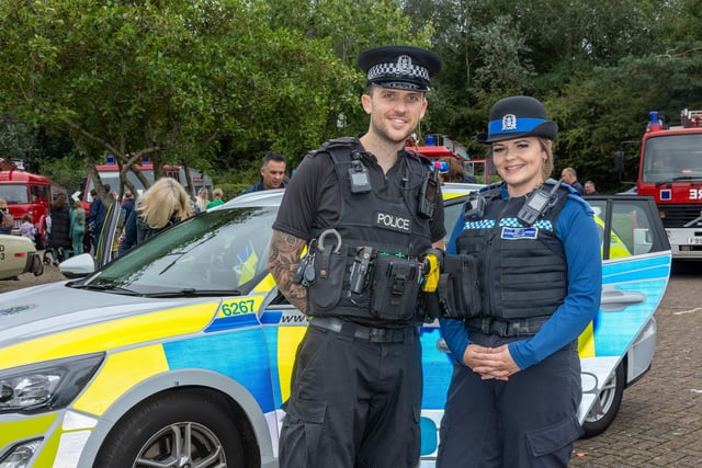 PC Rory Davies and PCSO Rebecca Hambrook attended the 999 Day at Port Solent to speak to the local community about their roles.  Photos by Alex Shute
