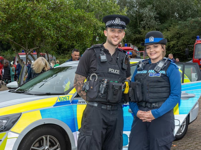 PC Rory Davies and PCSO Rebecca Hambrook attended the 999 Day at Port Solent to speak to the local community about their roles.  Photos by Alex Shute