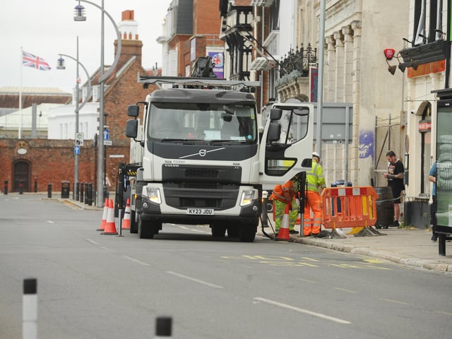 An incident took place on Monday, August 17, 2026, involving a bus at The Hard Interchange in Portsmouth. Pictures show the scene on Tuesday, August 18, 2026.
Picture: Sarah Standing (180826-7915)