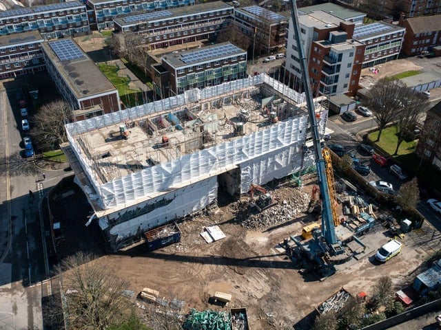 Demolition work taking place in Somers Town. Picture: PCC.